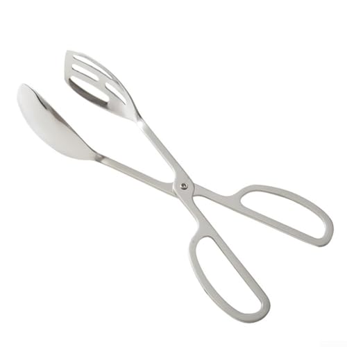 Küchenzange aus Edelstahl, ideal zum Servieren zu Hause, beim Grillen und Restaurants (Silber) von snowchecking