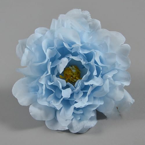 Künstliche Pfingstrosen aus Seide, 3 Stück, für Hochzeits- und Heimdekoration, geeignet für DIY-Blumenarrangements, Party-Mittelstücke und Wanddekoration, 13 cm (hellblau) von snowchecking