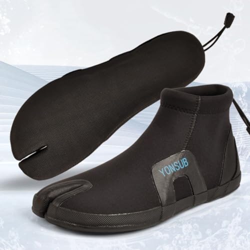 Leichte Strandschuhe für Herren, schnelltrocknend, geteiltes Zehen-Design aus Neopren-Gummi für Wassersport (8 (40-41)) von snowchecking