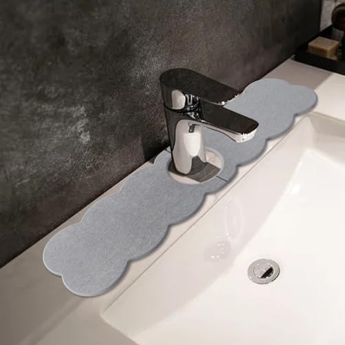 Moderne Diatomeen-Wasserhahn-Matte, spritzwassergeschützt und schnell trocknend, für Küche und Bad (C) von snowchecking