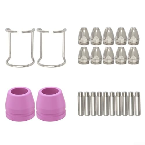 Plasmaschneidbrenner-Verbrauchsmaterialien, 24 Stück, für AG60, SG55, für CUT55, komplettes Set für verbessertes Schneiden mit essentiellem Zubehör Plasmaschneidbrenner-Verbrauchsmaterialien, 24 Stück, für AG60, SG55, für CUT55, komplettes Set für verbessertes Schneiden mit essentiellem Zubehör von snowchecking