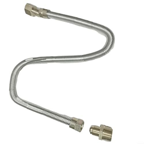 Propangas-Pfeife, Gas-Flexleitung, 0,95 cm, Flex-Gasleitungs-Set, 76,2 cm, für Feuerstellen und Kamine, sicherer NGLP-Verbindung, 304 Edelstahl, 90 K BTU Propangas-Pfeife, Gas-Flexleitung, 0,95 cm, Flex-Gasleitungs-Set, 76,2 cm, für Feuerstellen und Kamine, sicherer NGLP-Verbindung, 304 Edelstahl, 90 K BTU von snowchecking