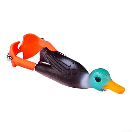 Rotierende Beine Ente Spinner Angelköder 9cm zum Anlocken von Raubfischen (A) von snowchecking
