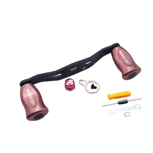 Rüsten Sie Ihre Angelausrüstung mit diesem Carbon-Wippgriff für DAIWA für TATULA 80 für Alpha für ABU, 105 mm Länge, 95 mm Radstand (rechte Hand rosa) von snowchecking