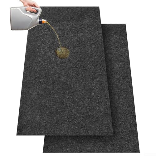 Rutschfeste Garagenbodenmatte aus saugfähigem Filzmaterial für schnelle Flüssigkeitsaufnahme (1 m x 1 m) von snowchecking