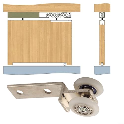 Sliding Door Solutions Starke Metall-Riemenscheiben ausgestattet mit effizientem Rollmechanismus für reibungslose Nutzung (A 4 Stück) von snowchecking