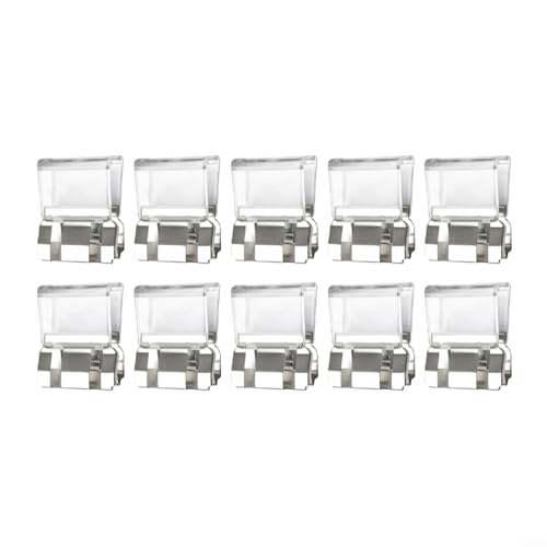 Snowchecking 10 Stück Fensterstopper Fenster Bildschirm Befestigungsclips Sicherheitsriegel Schloss PC Metallschiene Halter Belüftung Kontrolle Home Security (weiß) von snowchecking