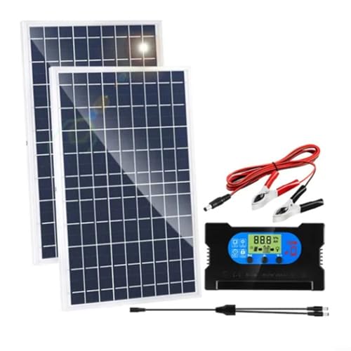 Snowchecking 10 W Dualchip Solar-Controller-Set mit Panel-Setup und Nennladestrom-Optionen bis zu 100 A für das Aufladen von Handys und Elektrofahrzeugen im Freien (Doppelplatte) von snowchecking