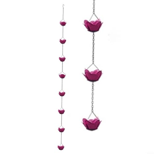 Snowchecking 225 cm Rose Eisen Regenketten für Dachrinne und Regentonnen mit 8 Tassen, wetterbeständiger, dekorativer Fallrohr-Ersatz für Garten, Terrasse, Außenbereich Snowchecking 225 cm Rose Eisen Regenketten für Dachrinne und Regentonnen mit 8 Tassen, wetterbeständiger, dekorativer Fallrohr-Ersatz für Garten, Terrasse, Außenbereich von snowchecking