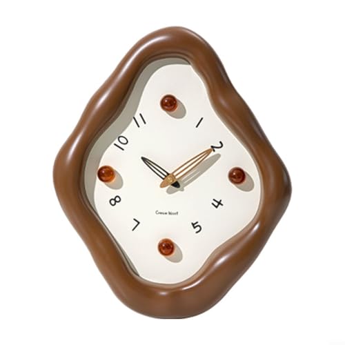 Snowchecking 30,5 cm Wanduhr, modernes Rauten-Design, leise, nicht tickend, batteriebetrieben, Uhr mit schwarzen Zahlen für Wohnzimmer, Schlafzimmer, Küche, Küche (Zuckerpalme) von snowchecking