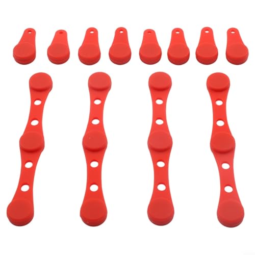 Snowchecking 4 Sets Air Fryer Magnetic Silicone Buckle For Pergament Paper Holder Kitchen Accessories Prevent Paper Burning Red Black Gray(Red) von snowchecking