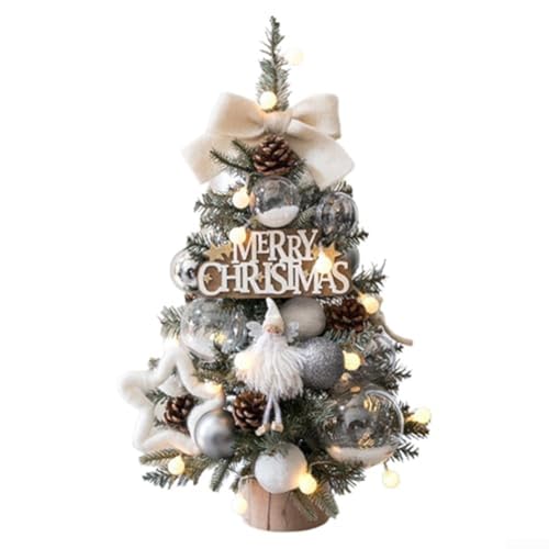 Snowchecking 45,7 cm bunt beleuchteter Weihnachtsbaum Tischdekoration für Zuhause oder Schreibtisch saisonale Dekoration (PE 45 cm) von snowchecking