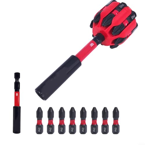 Snowchecking 9 tlg Stahl Security Drive Bit Set Schraubendreher Bits Rostschutz Drehfest für einfache Befestigung Elektronische Reparatur (9 in 1 Kreuz) von snowchecking