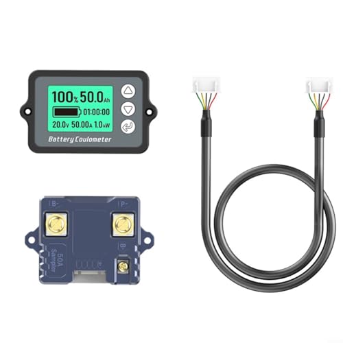 Snowchecking Autobatterie-Kapazitätstester, digitaler Spannungs-Stromzähler, Monitor für Auto, Motorrad, Elektrofahrzeug mit LCD-Display von snowchecking