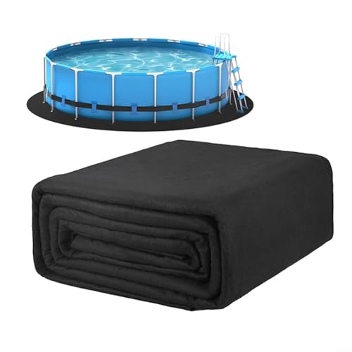 Snowchecking Bodenschutzmatte für Pools, dicke Filzunterlage für oberirdische Schwimmbäder, 3,6 m, Schwarz von snowchecking