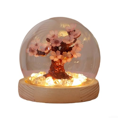 Snowchecking DIY Blossom Nachtlicht Desktop Tischlampe mit LED Leuchteffekt für Zuhause Schlafzimmer Wohnzimmer Dekor (Blüten) von snowchecking