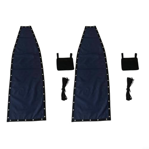 Snowchecking Ersatz-Stoffbezug für Hängesessel, marineblau, Textilene-Material, für Innen- und Außenbereich, 64 x 197 x 23 cm (2 Stück mit Taschen) von snowchecking