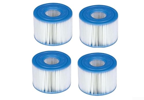 Snowchecking Filter für Intex S1 29011E für Pure Spa Filterkartusche für Pure Spa Schwimmbad Wasserreiniger Ersatzfilterelement für Poolwartung (4 Stück) von snowchecking
