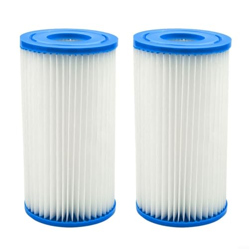 Snowchecking Filterkartuschen Pool Filter Ersatz 2 Pack für Boden Schwimmbad für Intex Typ A/C Dacron Papierfiltersystem von snowchecking