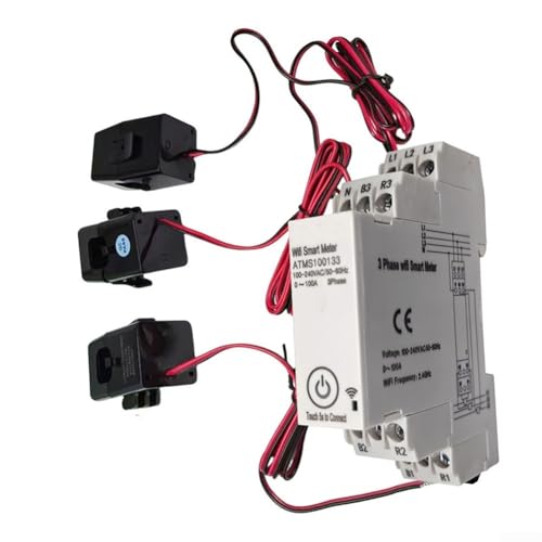 Snowchecking Für Tuya WIFI 3-Phasen Smart Energy Meter Power Monitor mit Stromwandler Digital Power Monitor für den industriellen Heimgebrauch von snowchecking