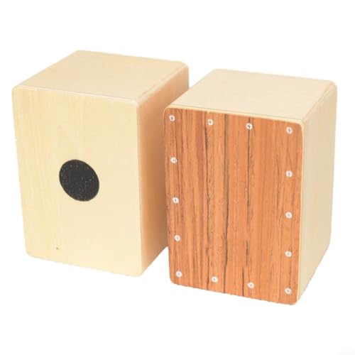 Snowchecking Handtrommelbox aus Holz, tragbar, mit internem Saiten-Design (braun) von snowchecking
