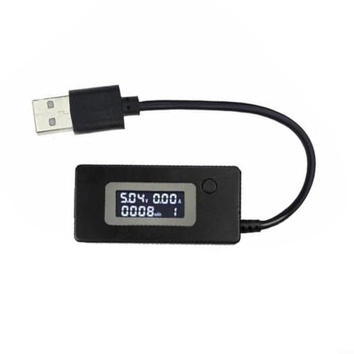 Snowchecking KCX017 USB-Ladegerät-Tester mit LCD-Spannungs- und Stromanzeige, Messbereich bis zu 3 7 V/3 5 A, für USB-2.0-Geräte-Stromanalyse (schwarz) von snowchecking