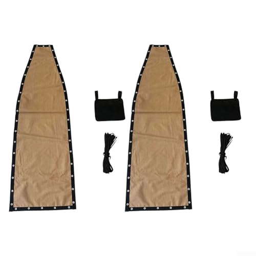 Snowchecking Khaki Ersatz-Sitztuch für Textilene Hängesessel – 64 x 197 x 23 cm (2 Stück mit Taschen) von snowchecking