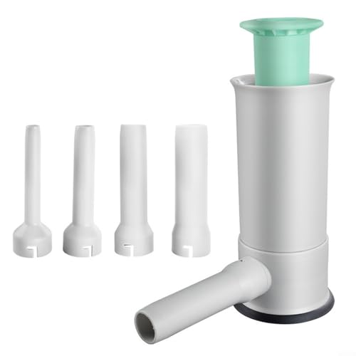 Snowchecking Manuelle Wurstmaschine mit 4 unterschiedlich großen Röhren, Edelstahl-Fleischfüller für die Küche zu Hause (A) von snowchecking