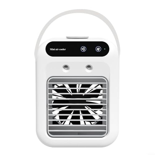 Snowchecking Mini-Klimaanlagen-Ventilator, tragbarer Schreibtisch-Luftbefeuchter mit Griff, USB-betrieben, 2 Nebelmodi, 500 ml von snowchecking