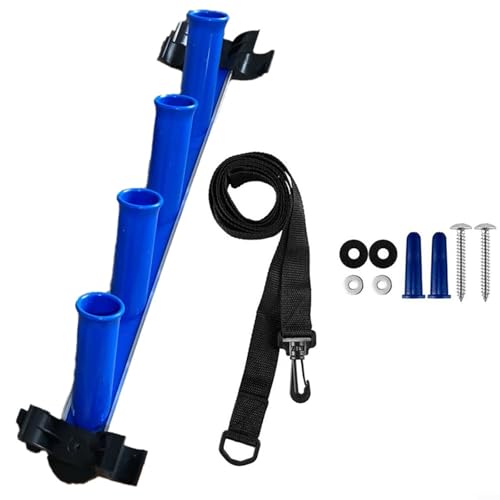 Snowchecking Pool Storage Equipment Rack Swimming Pool Accessories Organizer 45 * 11 * 5cm/56 * 11 * 5cm 4 Holes/5 Holes Stand Pool Cleaning Tools Holder(4 Holes) von snowchecking