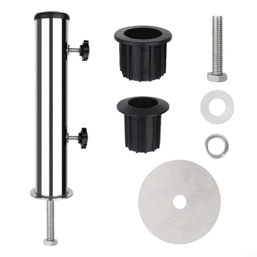 Snowchecking Schirmstangenhalter aus Edelstahl mit verstellbaren PVC-Hülsen für Terrassentisch im Freien (galvanisiert) von snowchecking