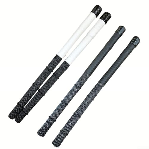 Snowchecking Schlagzeugbürsten für Jazz Cajon Percussion Soft Music Performance 2 Stück 36,5 cm Nylon Drum Brush Rod Percussion Parts (schwarz) von snowchecking