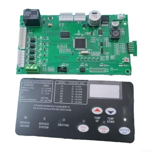Snowchecking Schwimmbad-Steuerplatine Kit 42002-0007S mit Schalter-Membran-Pad 472610Z für Mastertemp für Max-E-Therm-Heizung von snowchecking