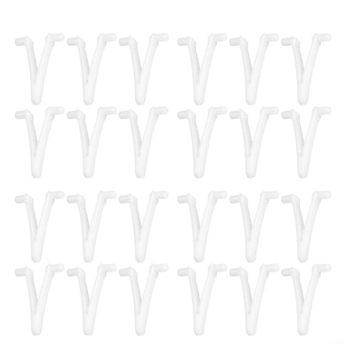 Snowchecking Schwimmbad-V-Clip-Aufsatz für Poolbürste, Skimmernetz, Laubbesen mit Standard-3,2 cm Stangenhalterung (24 Stück) von snowchecking