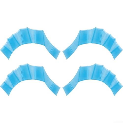 Snowchecking Silikon-Schwimmhandschuhe, Wassersport-Training, Handflossen, Schwimmwiderstandshandschuhe, Silikon-Webpaddel für Pool-Workout (L) von snowchecking
