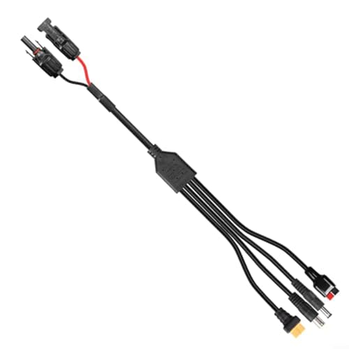 Snowchecking Solar-Ladekabel, 4-in-1-Solarmodul-Verlängerungskabel für 100 W bis 1000 W Solarmodule DC8 mm, DC5 5 x 2 1 mm und 45 A 14 AWG Draht Snowchecking Solar-Ladekabel, 4-in-1-Solarmodul-Verlängerungskabel für 100 W bis 1000 W Solarmodule DC8 mm, DC5 5 x 2 1 mm und 45 A 14 AWG Draht von snowchecking