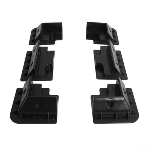 Snowchecking Solarmodul-Montagehalterung, ABS, UV-beständig, auslaufsicher, belüftetes Design für Wohnwagen, Boote, Flachdächer (schwarz, 6-teiliges Set) von snowchecking