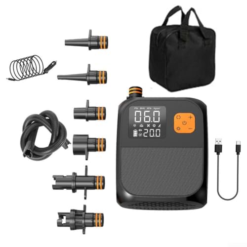 Snowchecking Tragbare elektrische Luftpumpe Dual Power Inflator mit Digitalanzeige für Kajak Boot Kanu 8000mAh Akku Snowchecking Tragbare elektrische Luftpumpe Dual Power Inflator mit Digitalanzeige für Kajak Boot Kanu 8000mAh Akku von snowchecking