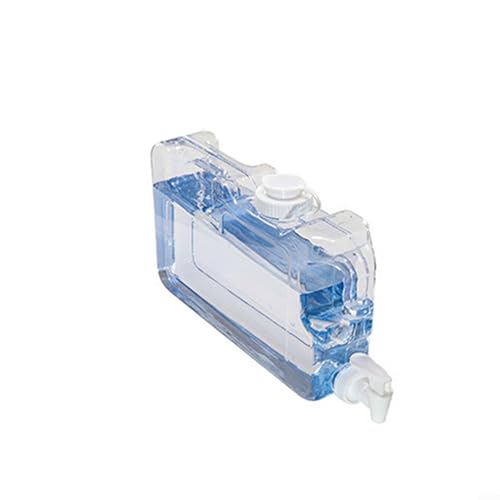 Snowchecking Wasserspender mit Griff, 3–7,5 l, wiederverwendbarer Kunststoff-Getränkebehälter, Kühlschrank, Aufbewahrungsbehälter mit Wasserhahn, platzsparendes Design (4 l) von snowchecking