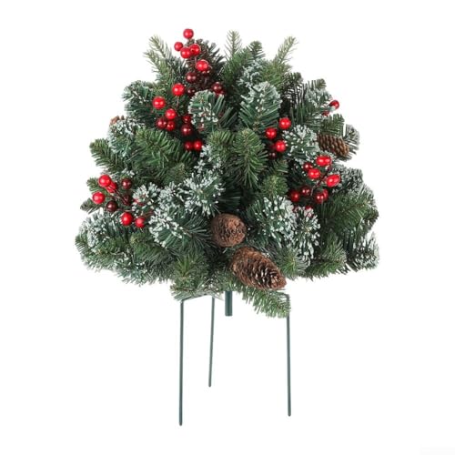 Snowchecking Weihnachtsschmuck Dekorationen Charmante 45 cm halbrunde Pilzbäume für festlichen Hofeingang für Garten (3) von snowchecking