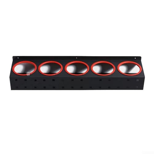 Sprühflaschen-Wandregal mit 5 Haken für Autopflege, Gartensprüher, Putzmittel und Garagengeräte, Stahlkonstruktion Sprühflaschen-Wandregal mit 5 Haken für Autopflege, Gartensprüher, Putzmittel und Garagengeräte, Stahlkonstruktion von snowchecking