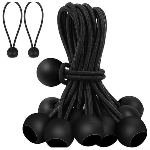 Tension Your Gear Right Set of 30 For Durable Bungee Cords With For Easy To Use Ball Mechanism (10CM) von snowchecking