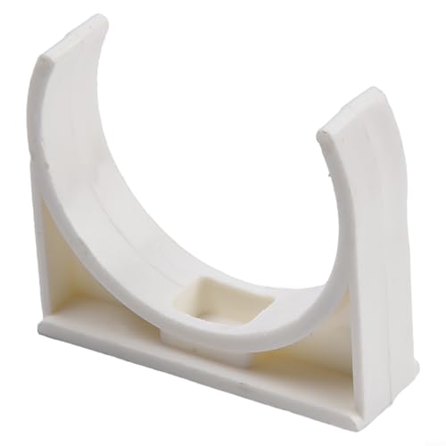 U-Typ PVC-Rohrschellen für Gartenwasserrohrstütze, kompatibel mit verschiedenen Rohrmaterialien, zuverlässige Halterung für Rasenbewässerungssysteme (20 mm - Weiß) von snowchecking