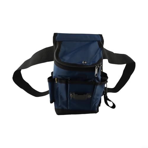 Werkzeuggürtel mit mehreren Taschen für Elektriker und Tischler, verstellbare Passform und angenehmes Tragen während der Arbeit (L mit Deckel) von snowchecking