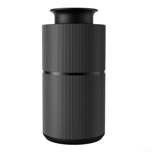 Zerstäubernder Diffusor für ätherische Öle, wasserloses Design mit Metallkörper, leiser Betrieb, ideal für Aromatherapie und Entspannung (schwarz) von snowchecking