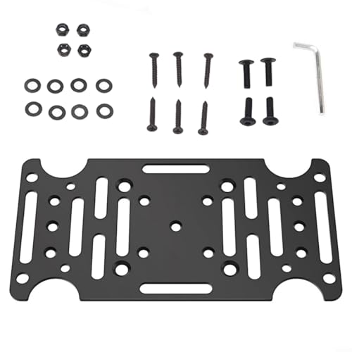 snowchecking Briefkastenhalterung für 4 x 4 Holzpfosten Metall-Montageplatte mit Hardware-Kit schwarz von snowchecking