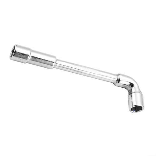 snowchecking Ergonomischer L-förmiger perforierter Winkelsteckschlüssel, Doppelkopf-Gehäuserohr, 7-förmiger Sechskant (10 mm) von snowchecking