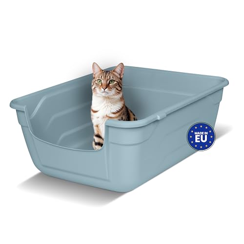 Snugsy Katzenklo mit Hohem Rand - L - Offene Katzentoilette ohne Deckel - Leicht zu Reinigen - Blau 50 x 38,5 cm Snugsy Katzenklo mit Hohem Rand - L - Offene Katzentoilette ohne Deckel - Leicht zu Reinigen - Blau 50 x 38,5 cm von snugsy