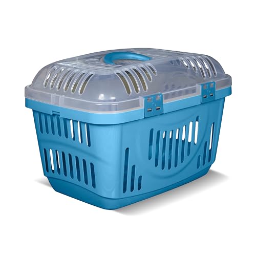 Snugsy Transportbox Katze Katzentransportbox Auto - Mit Sicherungsclips Tragegriff - Reisebox Kunststoff - 49x34x32 cm Blau Snugsy Transportbox Katze Katzentransportbox Auto - Mit Sicherungsclips Tragegriff - Reisebox Kunststoff - 49x34x32 cm Blau von snugsy