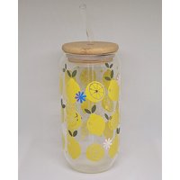 Zitronen Glas | 550Ml Mit Strohhalm Zitronen Glas | 550Ml Mit Strohhalm von soYOUforYOU